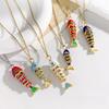 Exquisite Ocean Small Fish Pendant Necklace For Women Stainless Steel Personalized Collarbone Chain Cute Luxury Jewelry Gift