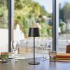 Lampe de table sans fil - LUMISKY - KELLY BLACK - Aluminium noir - LED blanc dimmable - rechargeable - H38 cm