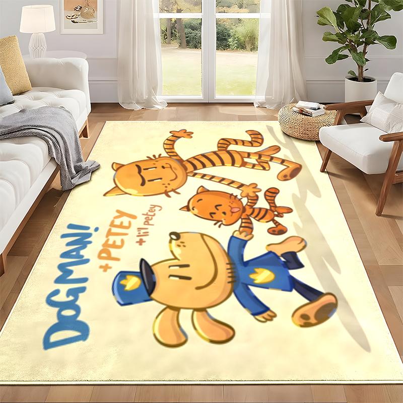 Dog Man Carpet Door Mat for Living Room or Bedroom Protective Mat Under Chair Office Decoration Christmas Gift Birthday Present