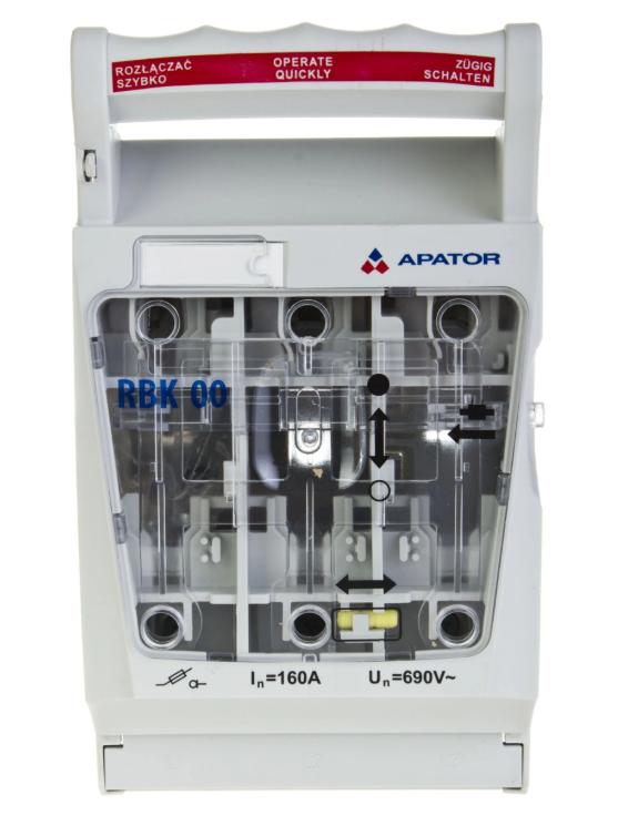Rozłącznik Izolacyjny Bezpiecznikowy 160A Rbk 00 /Zaciski Mostkowe 4-50Mm2/ 63-823333-111