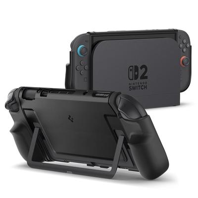 Spigen Switch2 Case Grip Dock Kompatible Schutzhülle Switch2 Case Dual Grip ACS09310 (Schwarz)
