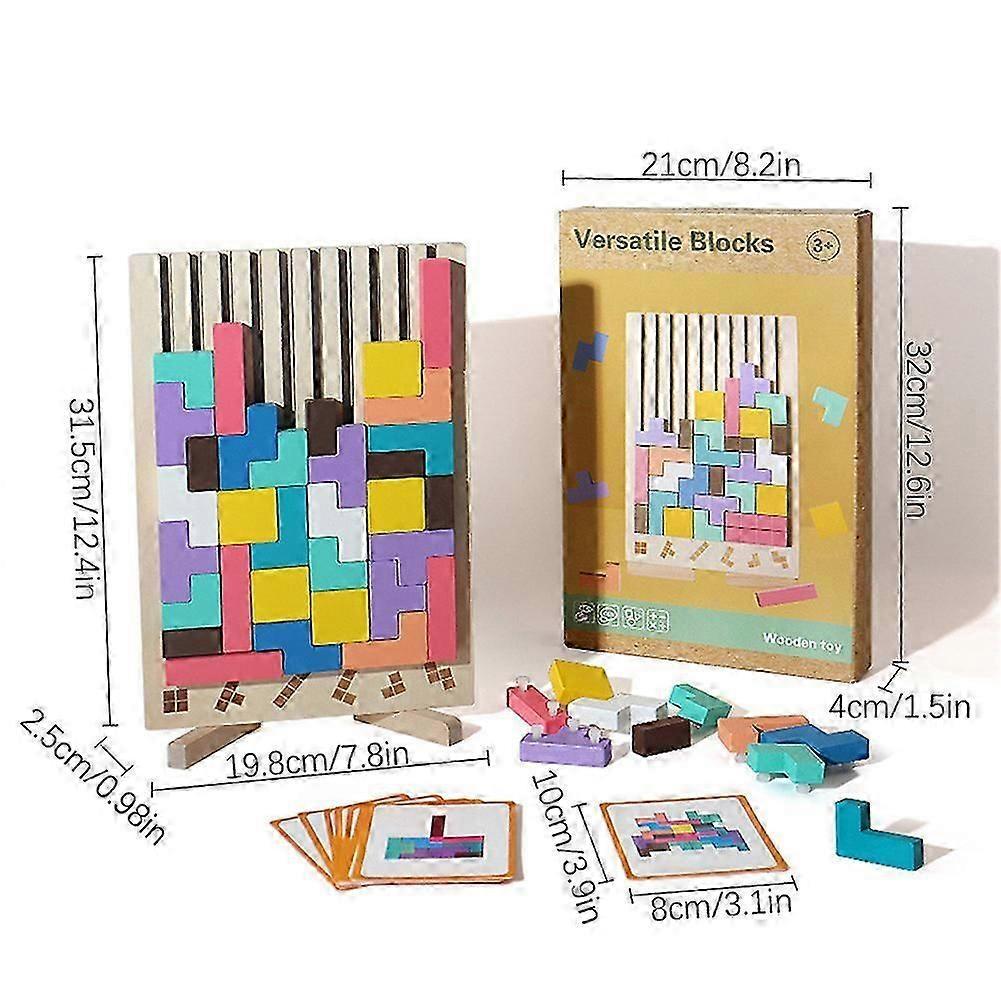 פאזל קוביות עץ משחק טיזר מוח מעץ מרתק לילדים, בני נוער, מתנת יום הולדת לילדים