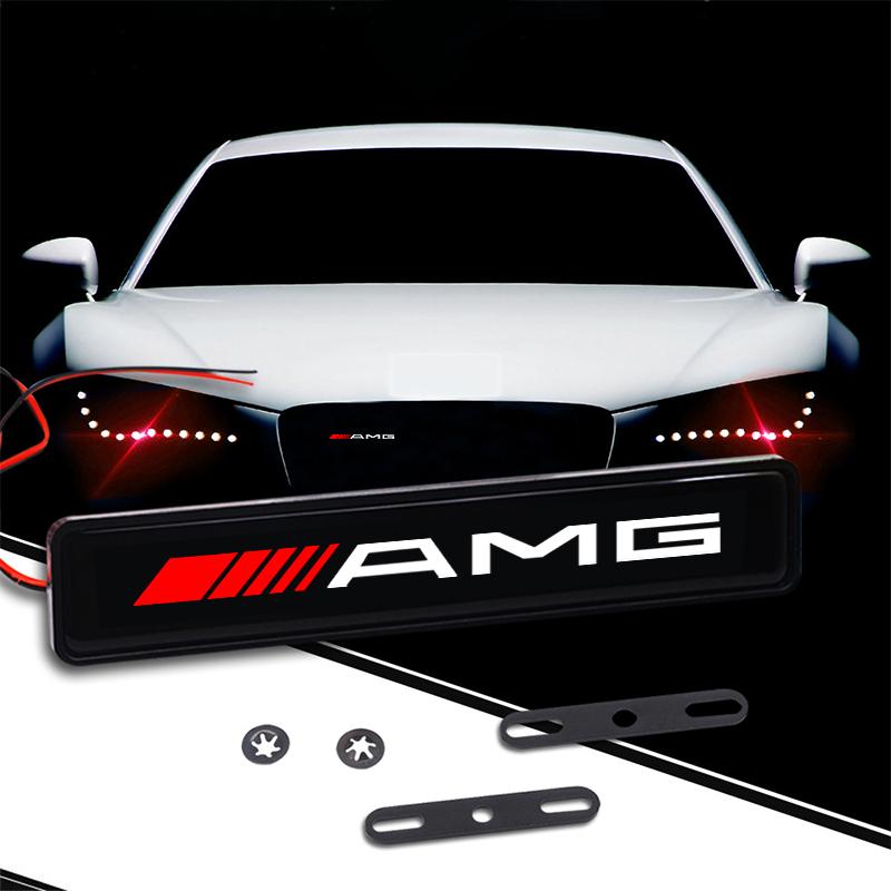 Car LED Front Hood Grille AMG Emblem Badge Decorative Light Accessories For Mercedes-Benz C180 E320 E400 E260 E300 W108 W124 W126 W140 W168 W169 W176