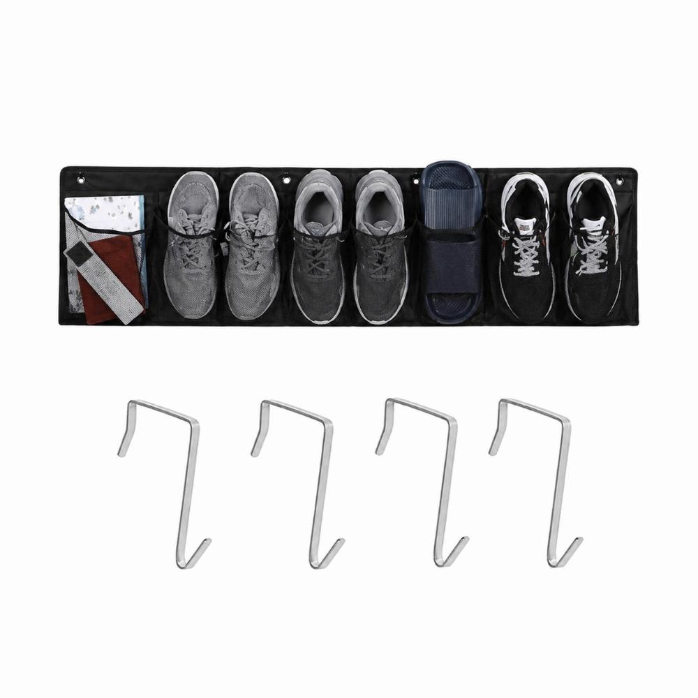 

Large Capacity Caravan RV Pouch 8 Compartments Shoe Storage Bag RV Storage Hanging Bag Bedside чёрный