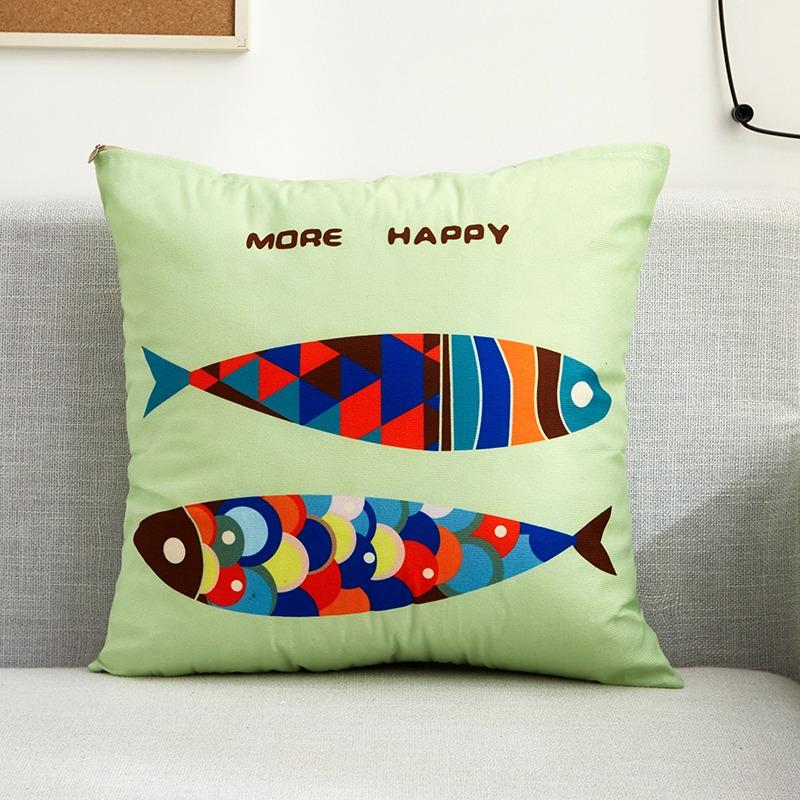 Creative Pattern Pillowcase Dormitory Decoration Office Living Room Sofa Home Pillowcase