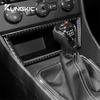 Echter Weicher Karbonfaser-Aufkleber für Seat Leon 2013 2014 2015 LHD RHD Auto Mittelkonsole USB-Anschluss Rahmen Innenzubehör