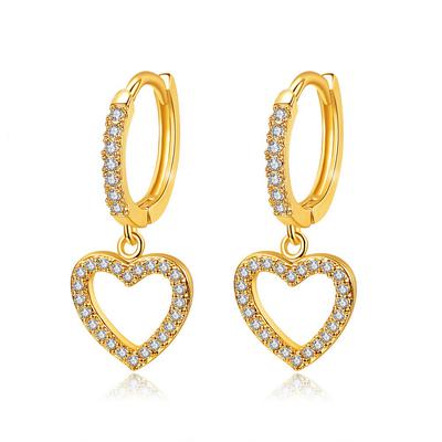 Nieuwe Trendy Gouden Hart Oorbellen voor Vrouwen Party Cadeau Sieraden Groothandel