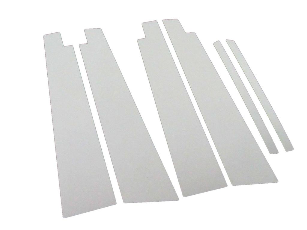 BRIGHTZ Stainless Steel Plated Pillar Panels with Visor Attachment for Toyota Crown Majesta Fits and Crown Majesta Ultra-Mirror (171, 173, 175, 177)