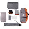 Dome Camping Tent for 4 Persons Gray and Orange Waterproof