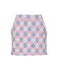 Candini Pink (Sky Blue) Argyle Mini Skirt