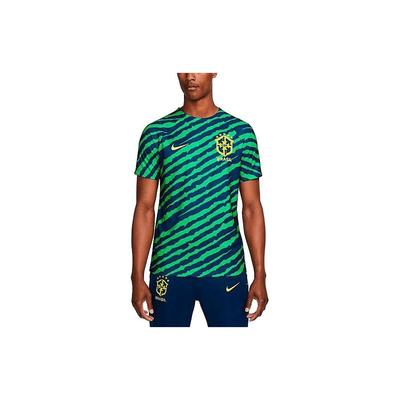 Camiseta de Gola Redonda com Estampa de Logotipo de Letra Masculina Tops Verde DM9544-490