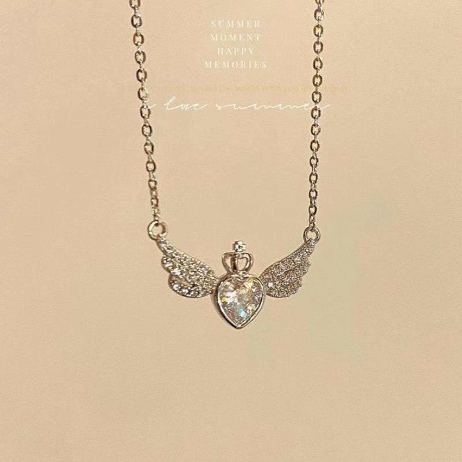 

Ожерелье Love Planet для женщин, Дизайн, Роскошная и милая цепочка на ключицу с бриллиантовым сердцем One Size