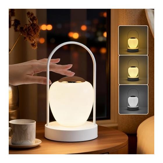 [New In 2026 & 3 Color Modes] Touch Control Lamp, Indirect Lighting, Ambient Lighting, Dimmable/adjustable, Rechargeable, Easy On the Eyes, Indoor