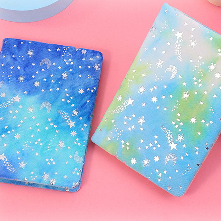 Luxury Gradient Plush Star Notebook, A5 Student Diary, Daily Plan, Perfect High Value Gift, Reward, 1Pc