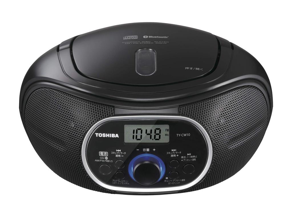 Toshiba TY-CW10(K) Kompakt horisontal CD-radio med Bluetooth, Svart