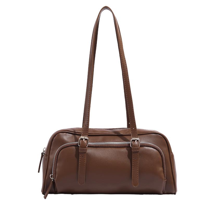 2025 New Vintage Handbag: Commuting Bowling Bag, French Baguette Boston Bag, High-end Shoulder Underarm Bag