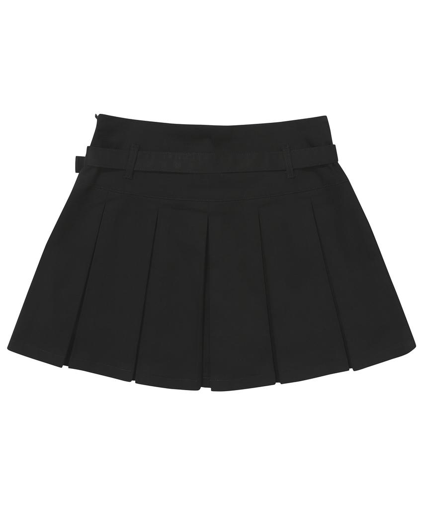 Syupeodeulai W Indiesleez Pleated Skirt Black