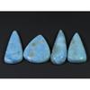 193Cts. Natural Larimar Pectolite Mix Cabochon Loose Gemstone 04 Pcs Lot C-823