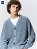 Uniqlo Gu Wash Ribbed V Neck Cardigan