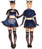 Clearstone SugarWhip Cosplay Halloween Bat Maid Dark Blue Blue Women's