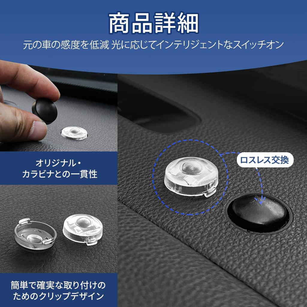 Auto Light Sensor Cover, Set of 2, 0.7 Inches (18 Mm), Auto Dimming, Universal