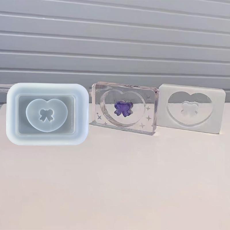 Shiny Silicone Decoration Molds Angel Bear Bowknot Ornament Keychain Mold DIY Pendant Jewelry Epoxy Resin Crafting Mold