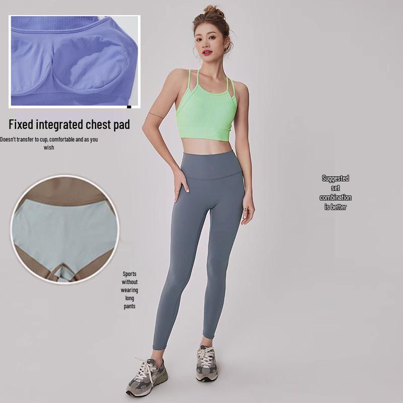 Women's Quick-Dry Anti-Shock Sports Bra with Breathable Back for Running & Dancing