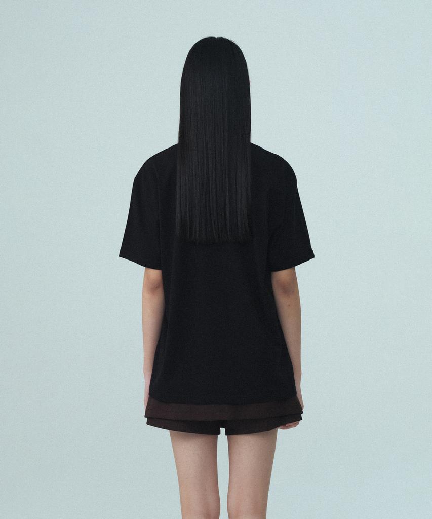 REST&RECREATION Oversized Wave Logo T-Shirt - Black