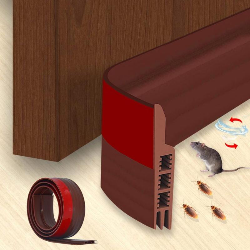 Door  Sweeps Seal Strips with Soundproof Designings Effective Noise Blocking Self Adhesive Sealing for Indoor Environment