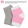 (White) Heel Anti Crack Sleeve With Gel Moisturizer For Overnight Treatment - Gray Half Socks