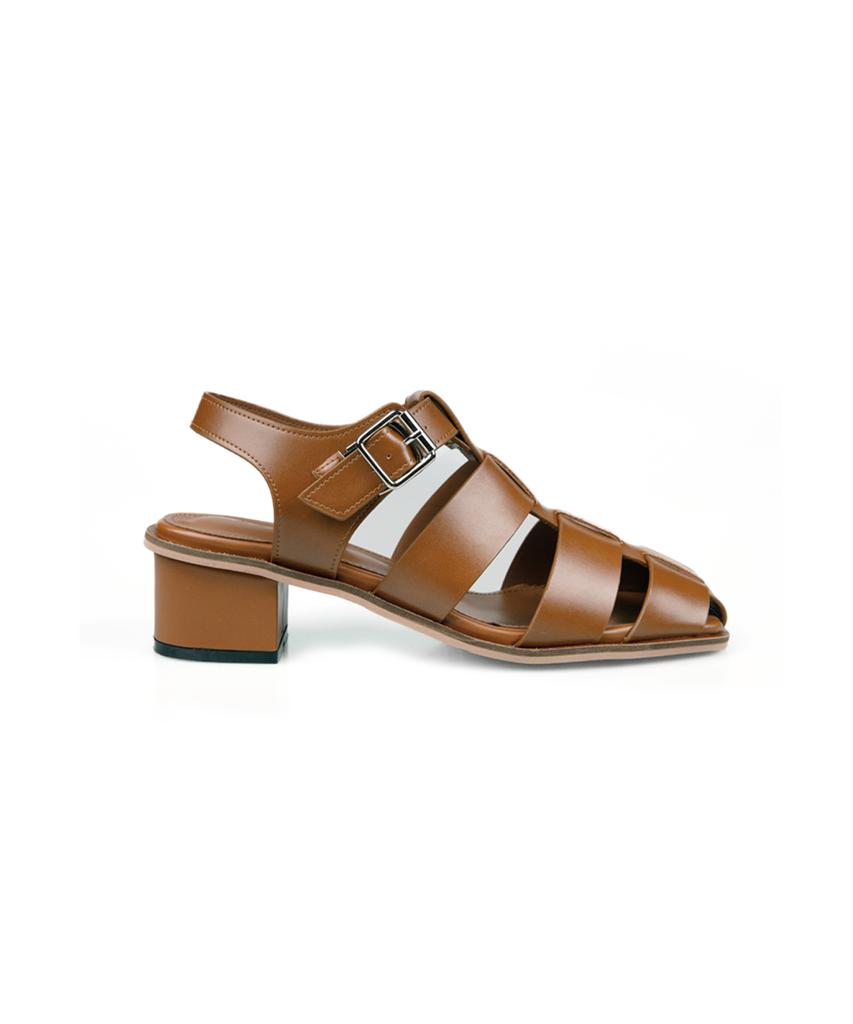 Avispa Carol Square-Toe Slingback Fisherman Sandals_S499_3 Colors_4Cm