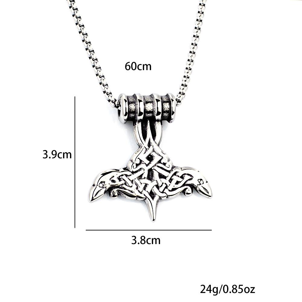 Necklace Fashion Women's Retro Hip-hop Trend Thor's Hammer Pendant