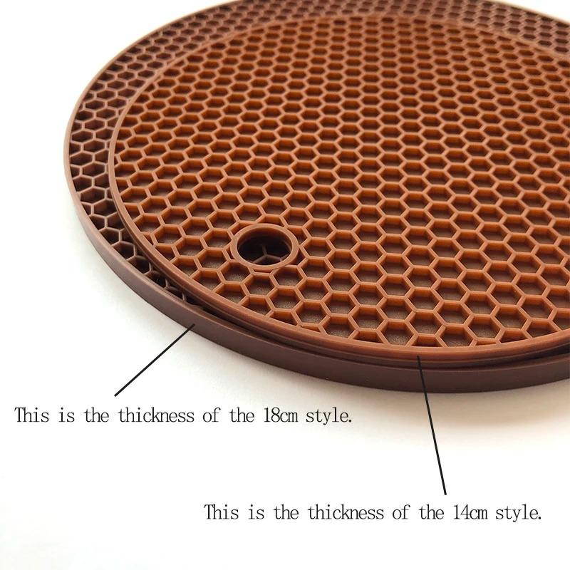 17.5cm Round Heat Resistant Silice Mat Drink Cup Coasters N-slip Pot Holder Table Placemat Kitchen Accessories Onderzetters