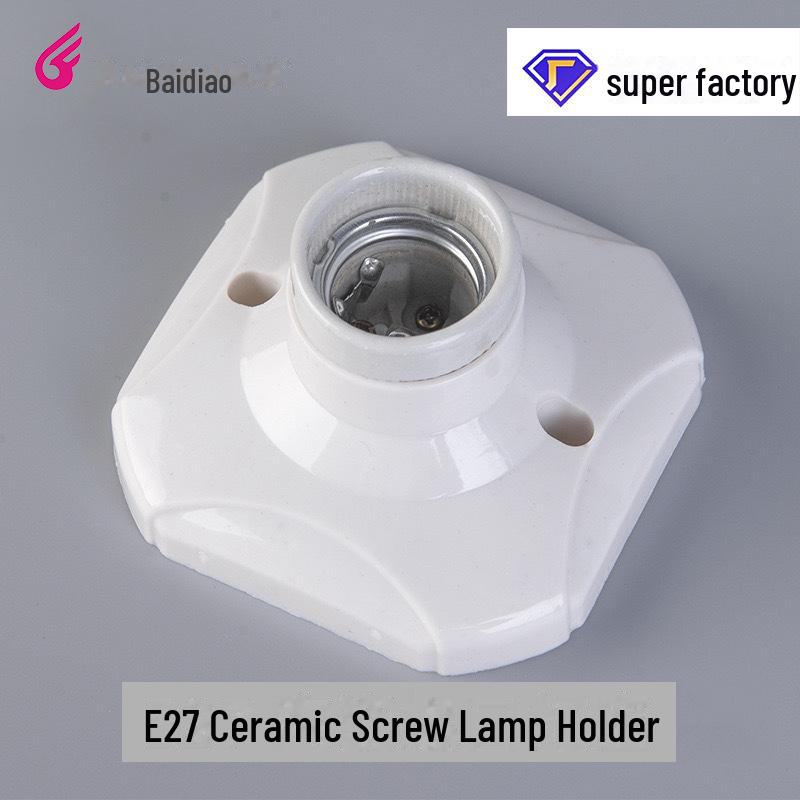 E27 Bakelite Flat Pendant Lamp Holder with 110CM Cable - LED Compatible