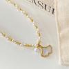 French Mother-of-Pearl Ginkgo Leaf Necklace - Versatile High-End Clavicle Chain for Women