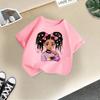 Girls' Cartoon Print Casual Round Neck Short-Sleeve T-Shirt - Summer Collection