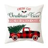 Christmas home decoration pillow cover Merry Christmas Snowman Christmas tree plaid printed cushion cover Sofa room decoration