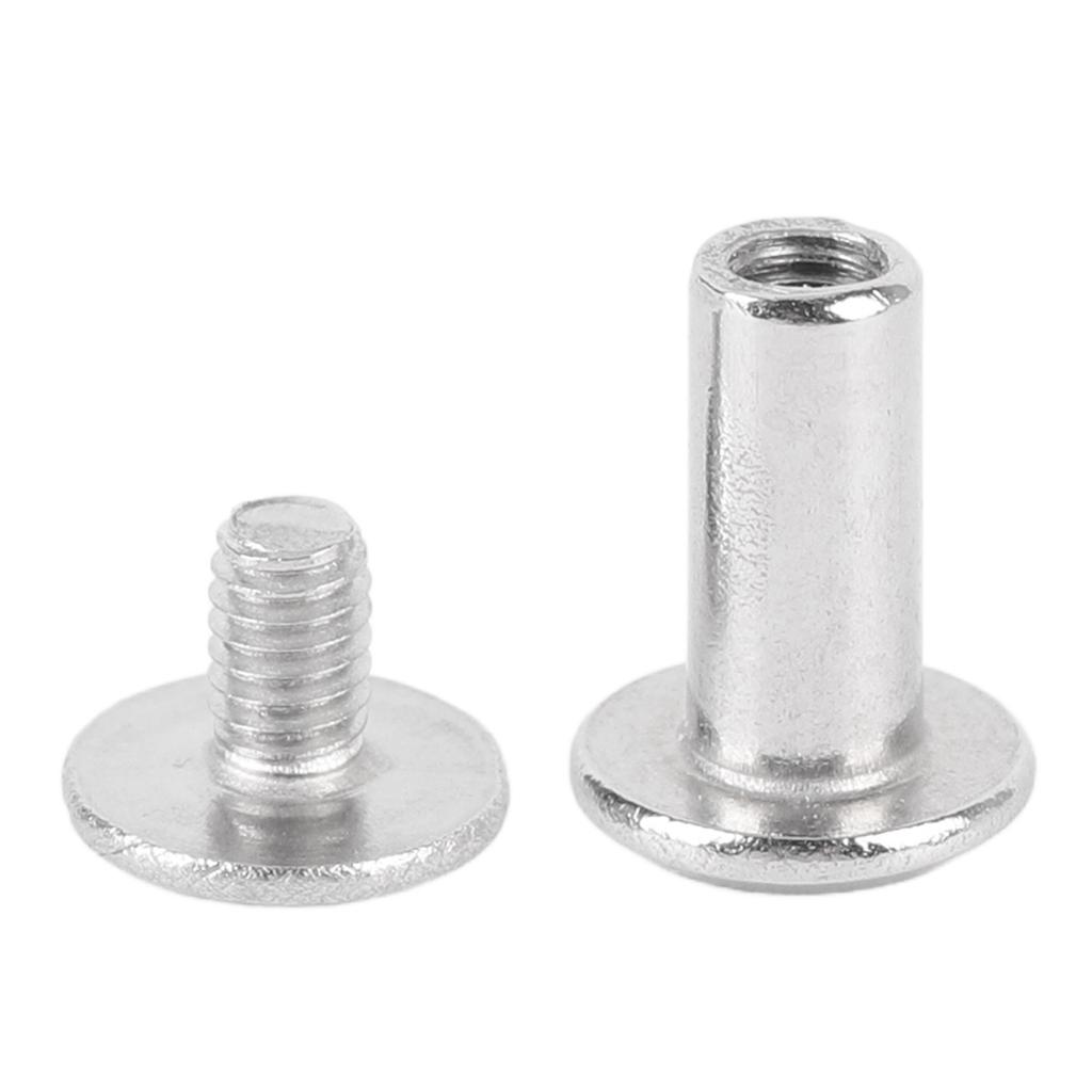 100 Sets Rivet and Screw M2.5 Stainless Steel Flat Round Hd Rivet Studs for Clothing Decoration Lther Crafts