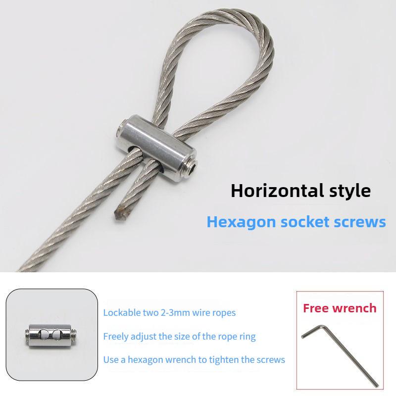 Stainless Steel Self-Locking Chuck Universal Buckle Complete Collection Fixed Buckle Steel Wire Rope Buckle Locking Hub Lock