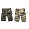 Pantaloncini da uomo a quadri vita media lunghezza al ginocchio multi tasche cerniera bottone