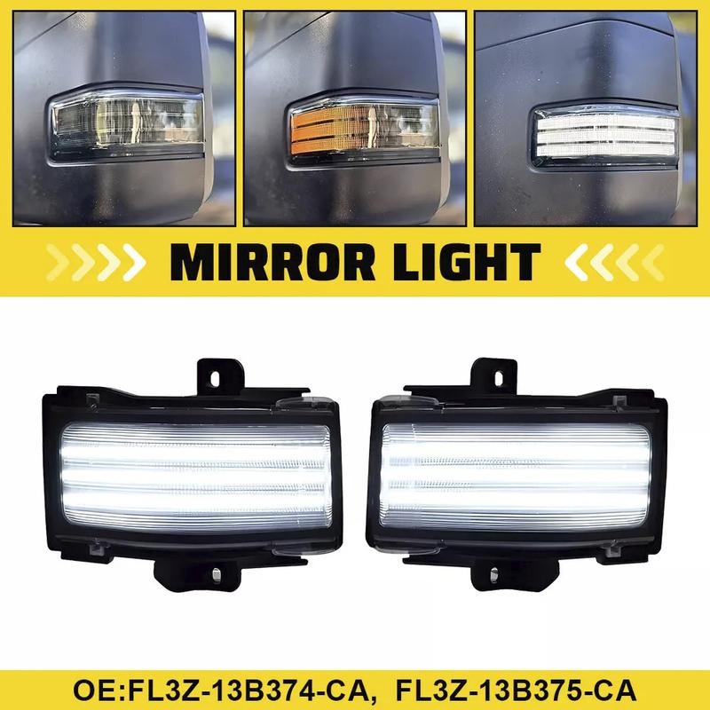 2Pcs LED Towing Mirror FL3Z-13B374-CA,Signal Flasher,For 2015- Ford F-150/2017- Ford F-250 F-350 F-450 F-550 Supercar