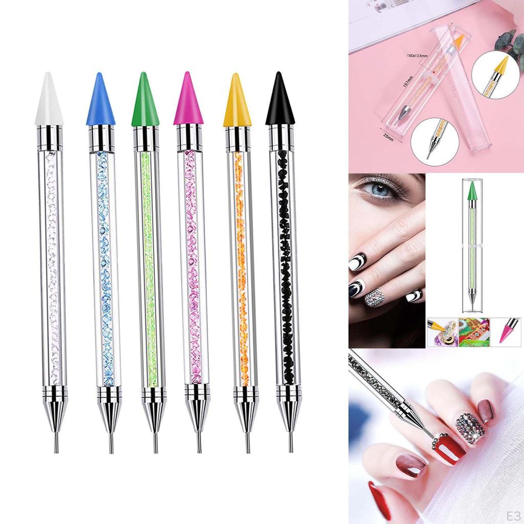 Rhinestone Dotting Pen for Nail Art DIY Decoration Picker Wax White