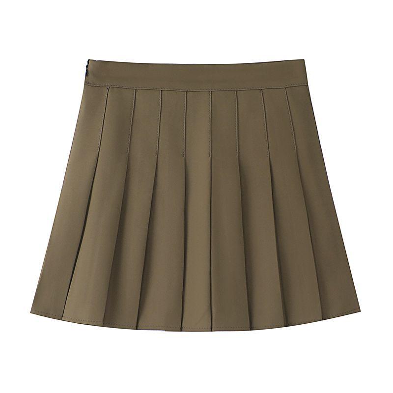 Korean Chic Multi-Color Pleated Skirt: Playful & Sweet JK-Style Lined Short Skirt
