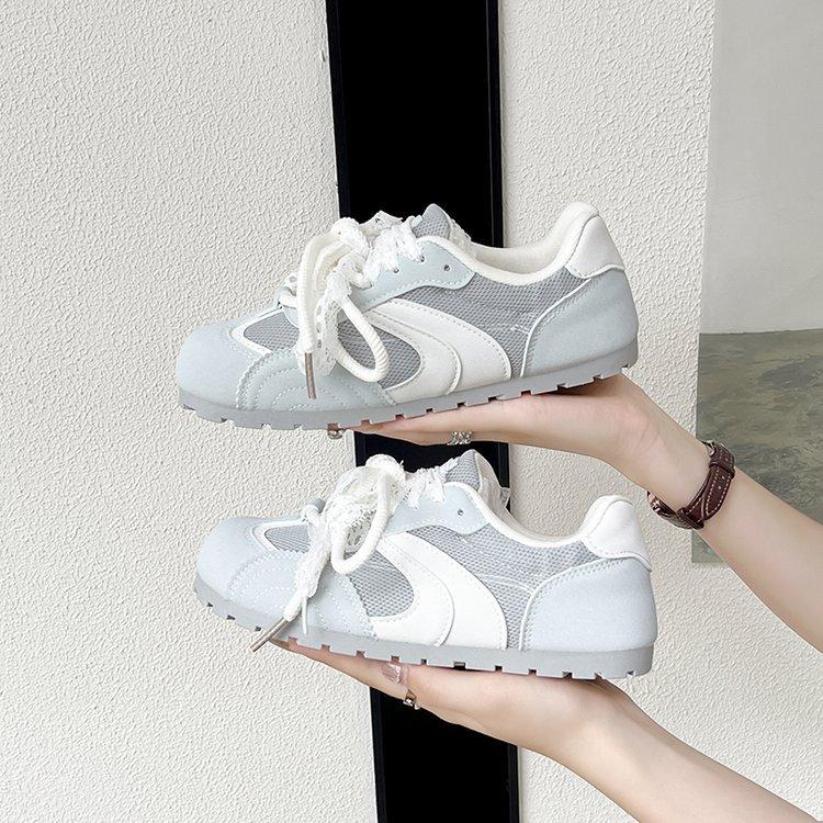 

Корейские балетные кружевные вставки немецкие тренировочные туфли женские 2025 лето новые дышащие спортивные и повседневные кеды Forrest Gump 40