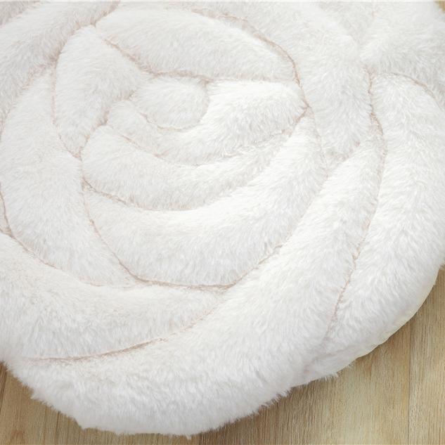 Plüsch Rose Dickes gestepptes Stuhlkissen Büro Zuhause Esszimmerstuhlkissen Tatami Bodenkissen