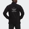 Adidas Originals FW22 Trefoil Fz Teddy Print Zip Collar Jacket Men Outerwear Black HK7295