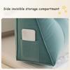 Headboard Backrest Wedge Triangle Pillow With Side Pocket Removable Cover Headboard Wedge