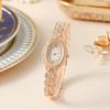 Luxe Strass Sterrenwijzerplaat Dames Armbandhorloge met Trendy Eivormige Wijzerplaat