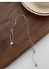 Sterling Silver Zirconia Solitaire Necklace: Six-Prong Light Luxury Clavicle Chain, High-End Niche Design.