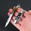 Mini Pocket Knife Portable Stainless Steel Folding Knife Keychain Box Cutter Survival Multitool Camping Emergency EDC Gadgets